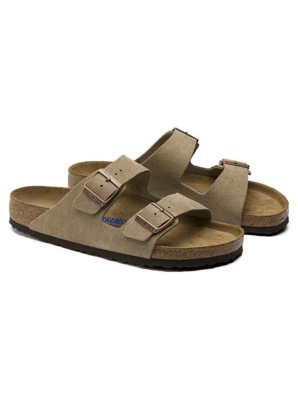 Birkenstock Arizona Soft Footbed Sandal Suede Taupe Sz 42 M(9), W (11-11.5)